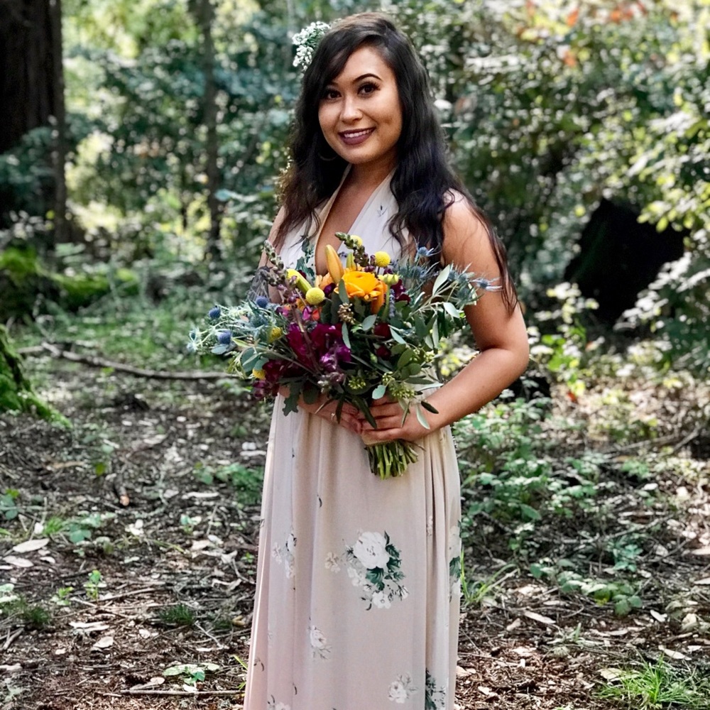 LUNA HALTER DRESS ~ BOUQUET TOSS SHOW ME YOUR MUMU